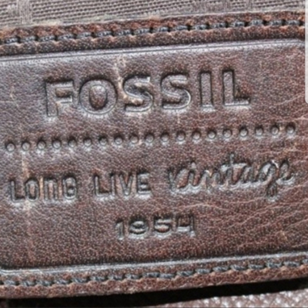 RARE Fossil Floral Hobo Bag & Wallet Genuine Leather Purse with Key Fob Charm - Picture 4 of 6